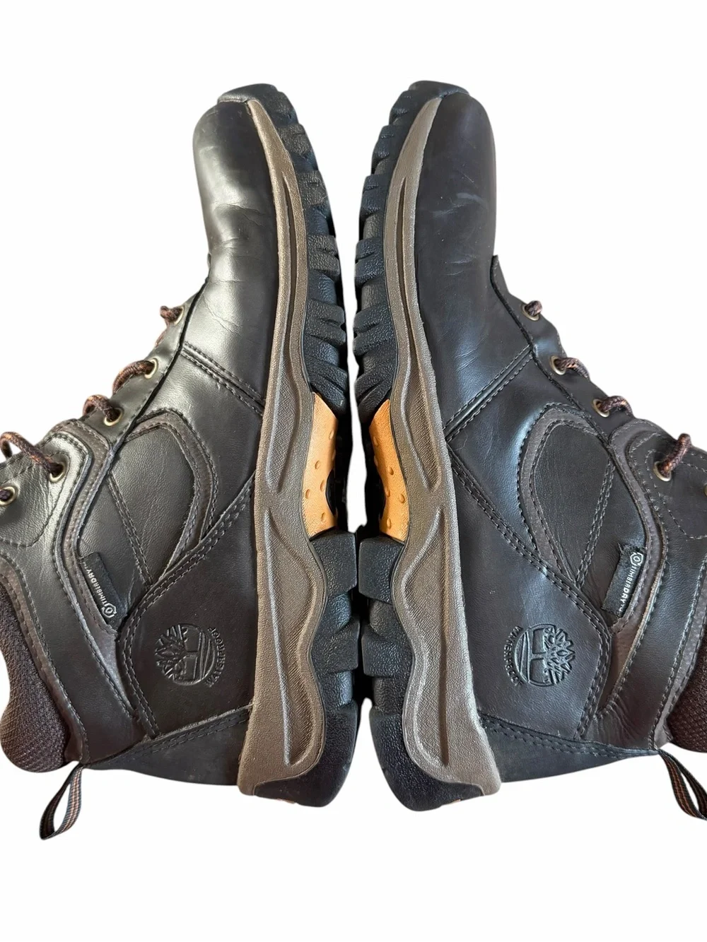 Timberland Hiking Boots Boys Size 6 Women’s 7.5/8 Brown Leather Outdoor Gorpcore